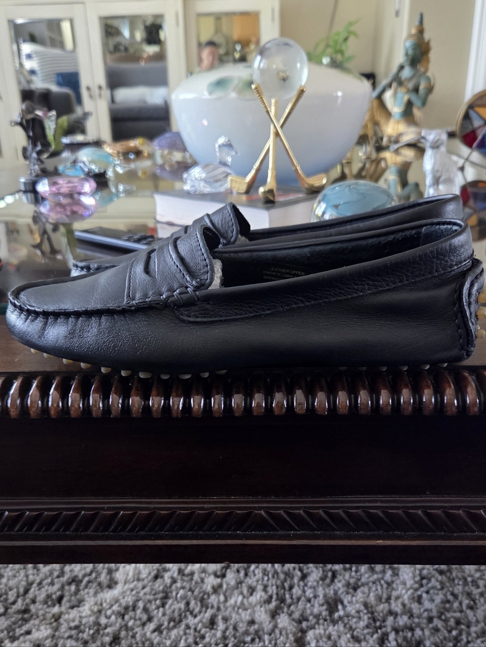 Coach Black Leather Women's Penny Loafers